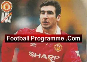 Manchester United Eric Cantona Signed Autographed Football Poster
