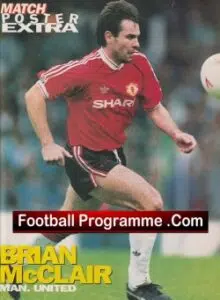 Manchester United Brian McClair Signed Autographed Football Picture