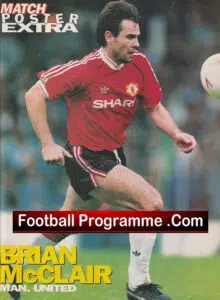 Manchester United Brian McClair Signed Autographed Football Picture
