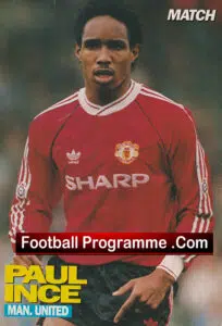Manchester United Paul Ince Signed Autographed Football Picture
