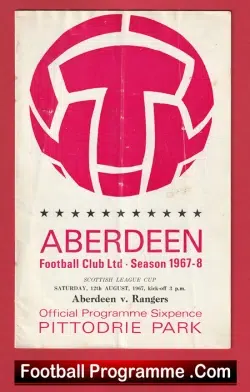 Aberdeen v Glasgow Rangers 1967 - Sir Alex Ferguson Debut 1st