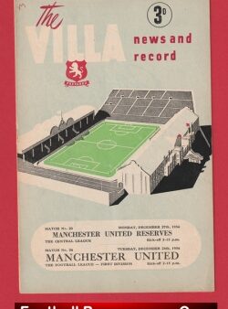 Aston Villa v Manchester United 1954 – Busby Babes + Reserves