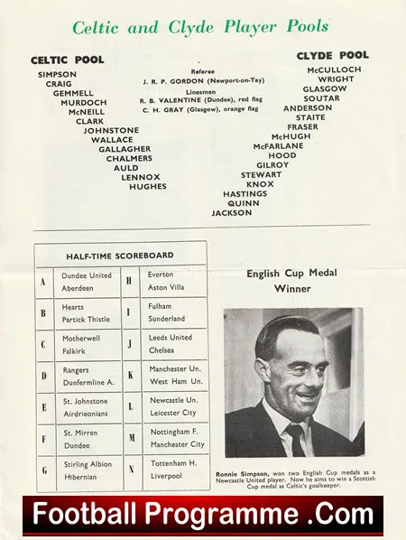 Glasgow Celtic v Clyde 1967 - Scotland League Cup Semi Final - Image 3