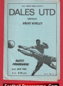 Dales United v Great Wyrley 1981 – West Midlands