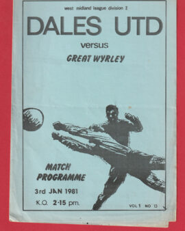 Dales United v Great Wyrley 1981 – West Midlands