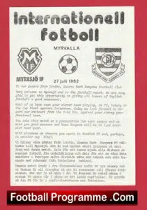 Myresjo IF v QPR 1993 – Friendly Game Sweden