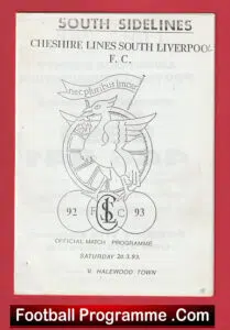 South Sidelines v Halewood Town 1993 – South Liverpool Cheshire