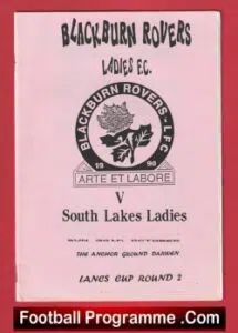 Blackburn Rovers Ladies v South Lakes  Ladies 1994 – Womens Football Match
