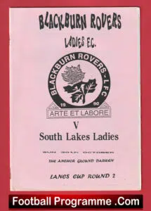 Blackburn Rovers Ladies v South Lakes  Ladies 1994 – Womens Football Match
