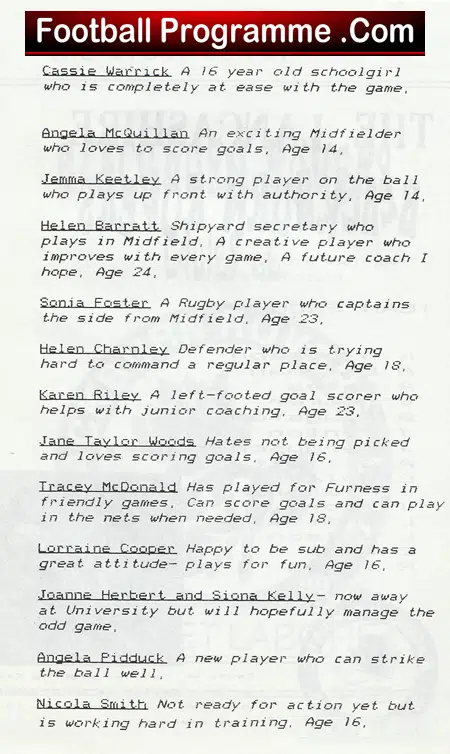 Blackburn Rovers Ladies v South Lakes Ladies 1994 - Womens Football Match - Image 3