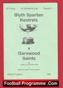 Blyth Spartans Kestrels v Garswood Saints 1996 – Womens Football Match