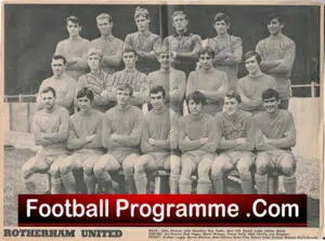 Rotherham United Football Club Multi Autographed Signed Team Picture 1968