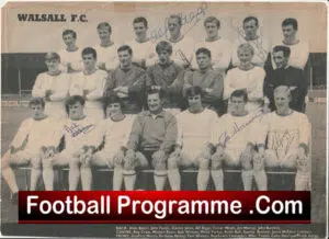 Walsall Football Club Multi Autographed Signed Team Picture 1960’s