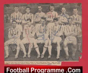 Huddersfield Town Football Club Multi Autographed Signed Team Picture 1959 – 1960