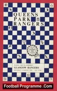 Queens Park Rangers v Glasgow Rangers 1969 – 1960s Friendly QPR