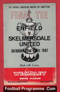 Skelmersdale United v Enfield 1967 – Amateur Cup Final Wembley + Ticket