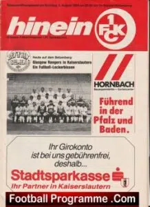 Kaiserslautern v Glasgow Rangers 1984 – German Team