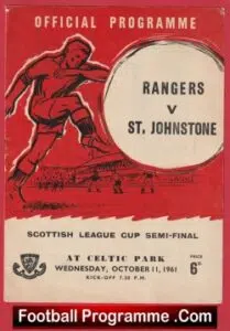 St Johnstone v Glasgow Rangers 1961 League Cup Semi Final