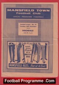 Mansfield Town v Rochdale 1961