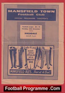 Mansfield Town v Rochdale 1961