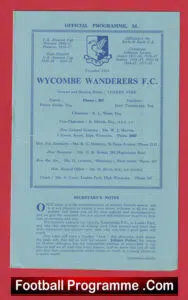 Wycombe Wanderers v Kingstonian 1958