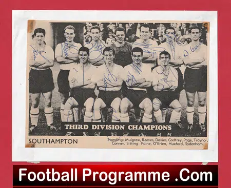 Southampton Football Club Multi Autographed Signed Team Picture 1959 - 1960 - Image 2