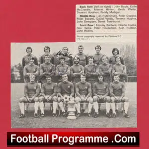 Chelsea Football Club Multi Autographed Signed Picture 1970 – 1971