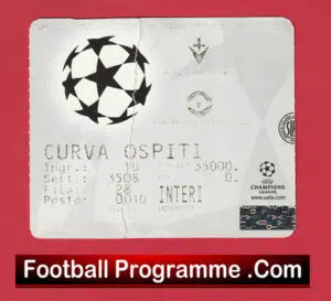 Fiorentina v Manchester United 1999 – Match Ticket Italy