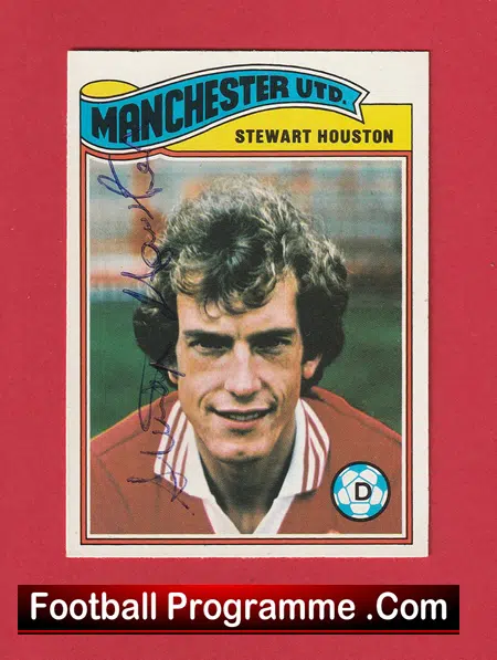 Manchester United Stewart Houston Autographed Signed Football Card - Image 2
