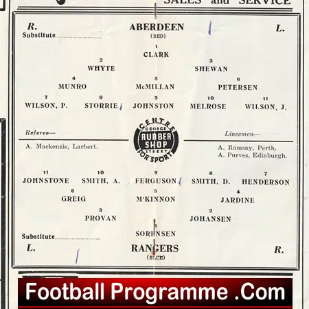Aberdeen v Glasgow Rangers 1967 - Sir Alex Ferguson Debut 1st - Image 3
