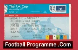 Arsenal v Chelsea 2002 – Cup Final Ticket Millennium Stadium Cardiff