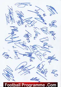 Ayr United Football Club Multi Autographed Signed Team Card 2023/24