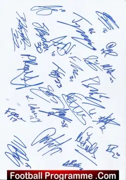 Ayr United Football Club Multi Autographed Signed Team Card 2023/24