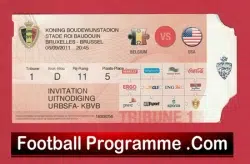 Belgium v USA 2011 – Football Ticket