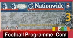 Blackpool Leyton Orient 2001 – L3 Playoff Final Football Ticket