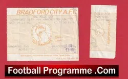 Bradford City v Manchester United 1982 – Match Ticket
