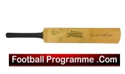 Cricket Bat Autographed Dickie Bird Signed - Miniture Bat - sports memorabilia