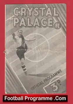 Crystal Palace v Bournemouth 1947 - 1940s - football programme