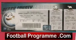 Derby County v Athletic Bilbao 2000 – Football Ticket Pre Season