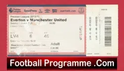 Everton v Manchester United 2020 – Match Ticket Covid Season