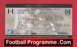 Fulham v Manchester United 2002 – Match Ticket