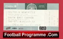 Glasgow Celtic v Newcastle United 2004 – Football Match Ticket