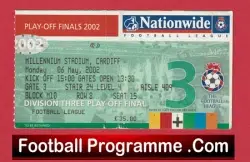 Hartlepool United v Cheltenham Town 2002 – L3 Playoff Final Football Ticket