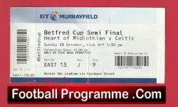 Heart Of Midlothian v Glasgow Celtic 2018 – Scottish Cup Semi Final Ticket