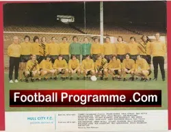 Hull City Football Club Multi Autographed Signed Team Picture 1970's - football memorabilia