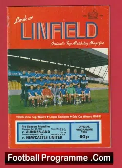 Linfield v Newcastle United 1986 – Plus Sunderland in Ireland