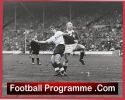 Liverpool Roger Hunt Autograph Signed Press Photograph England Austria 1962 - football memorabilia