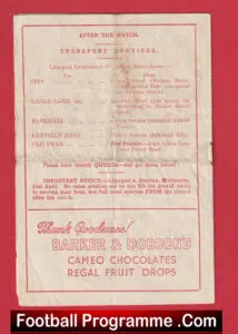 Liverpool v Manchester City 1948 – 1940’s v Man City