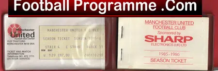 Manchester United Man Utd Season Ticket Book LMTB 1985 1986 - Image 3