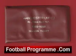 Manchester United Man Utd Season Ticket Book LMTB 1985 1986